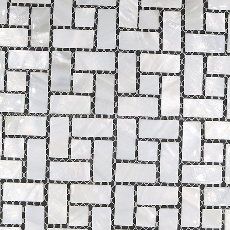 Fish Scale White Mother of Pearl Made Mosaic