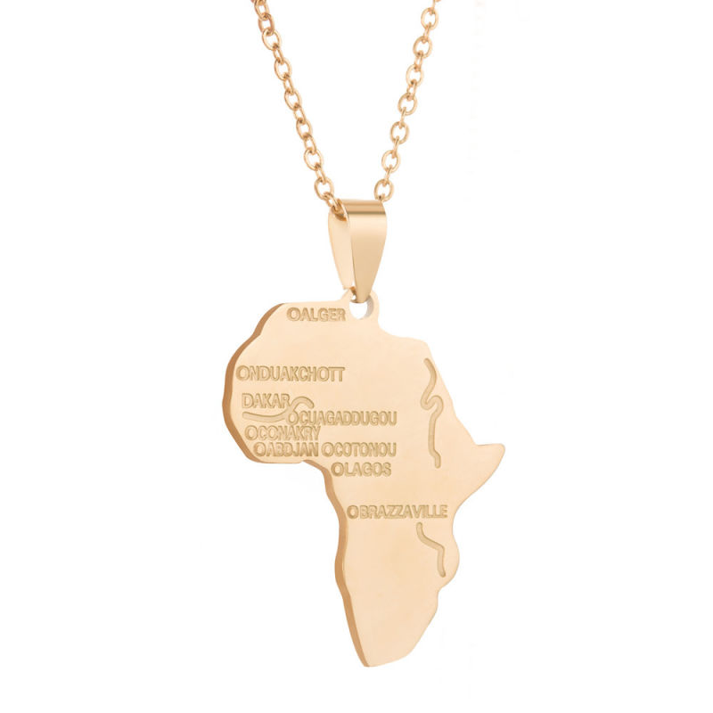 Women Jewelry Fashion Necklace African Maps Necklace Women Necklace