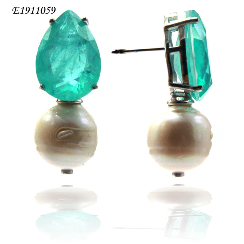Wholesale Factory Price Fashion Jewelry with Crystal Pearls Earrings