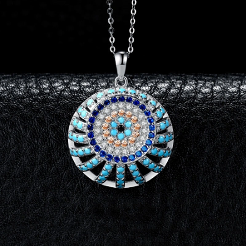 Silver Jewelry Lucky Eye Turkish Blue Evil Eye Pendant Fashion Jewelry for Women