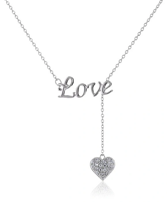 925 Silver Heart Necklace Adjustment Longth for Valentine's Gift