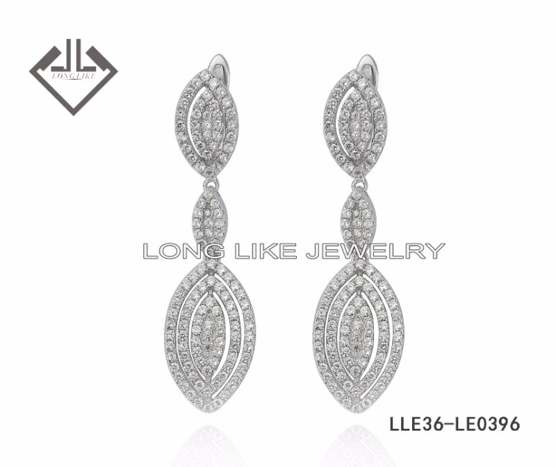 2017 Fancy Elegant Silver CZ Earrings for Women