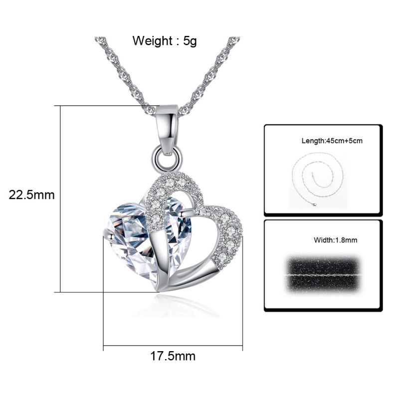 2018 Hot Sale Fashion Jewelry Sets Diamond Necklace and Earrings Sets for Women Wedding Crystal Fashion Jewelry