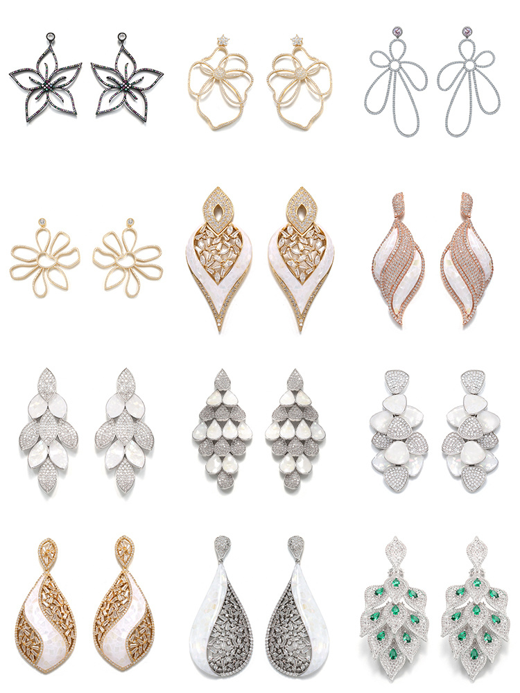 Custom Feather Shape Earrings for Designer Design Earrings