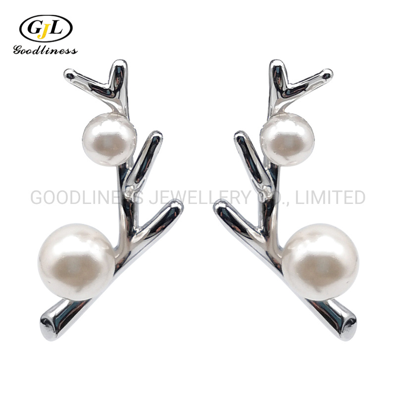 Hot Sales 925 Silver Jewelry Shell Pearl Earrings