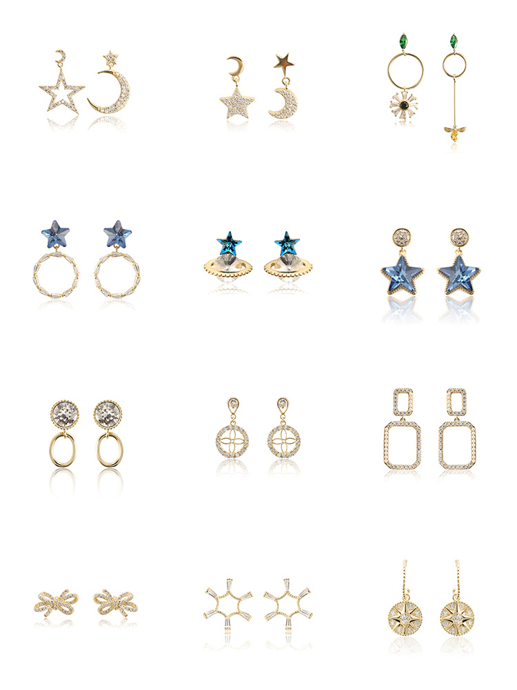 Wholesale Price Brass CZ Earring Findings Hanging Earring Hook