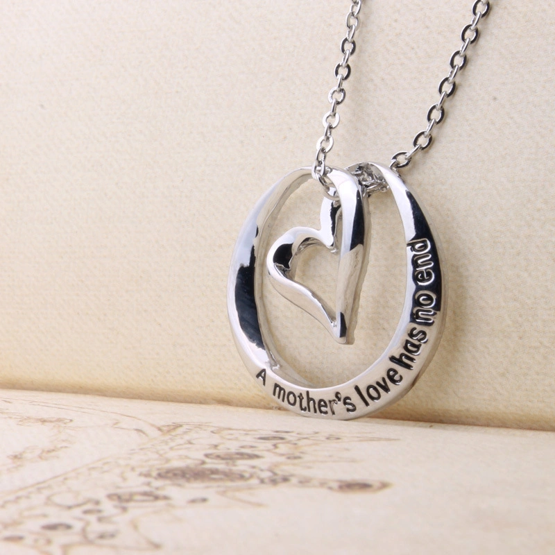 Promotion Gift Mother's Day Gift Custom Necklace Love Heart Pendant Mother Day Gift for Mother