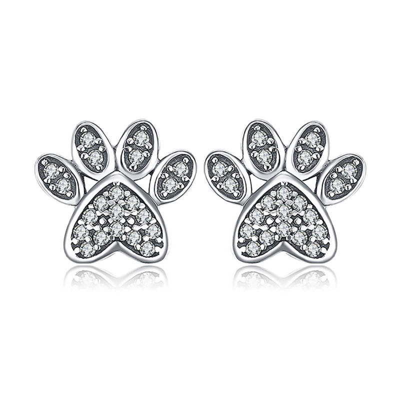 S925 Sterling Silver Necklaces Dog Paw Necklaces Baby Pet Pendants Charms Necklaces for Women