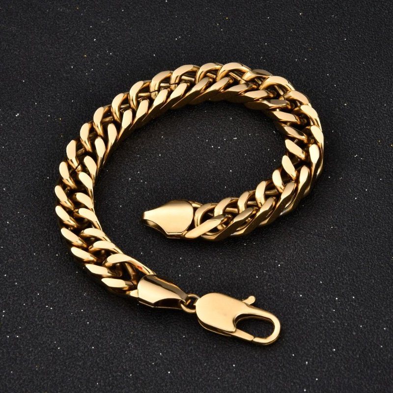 Miami Cuban Chain Bracelet Cuff Fashion Jewellery for Mens Hip Hop Costume Jewelry Design