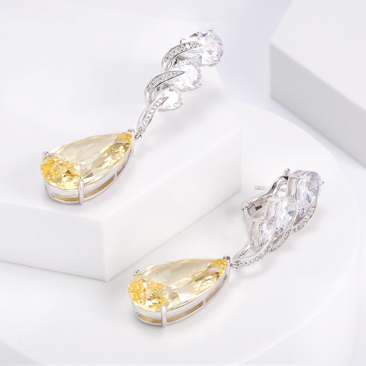 Yellow Gold Earrings Water Drop Earrings for Women