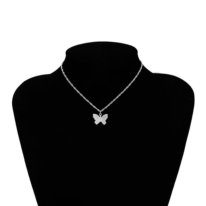 Fashion Butterfly Pendant Necklace Choker Butterfly Necklace Gold Silver Color Clavicle Chain Necklaces for Women Girls Jewelry