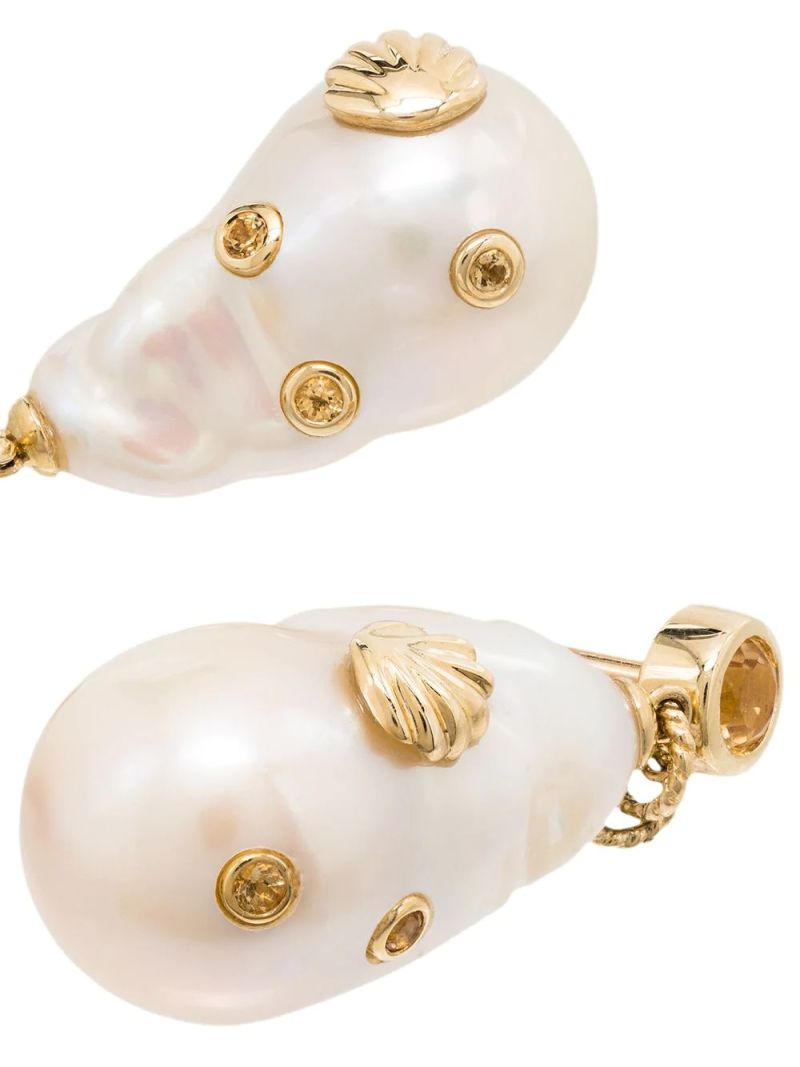 Natural Irregular Pearl Pendant Fashion Earrings Jewelry