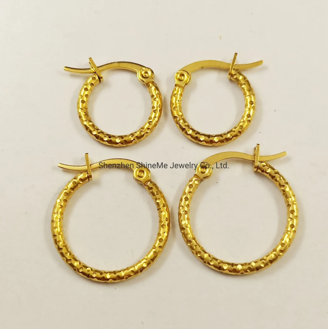 Fashion Jewelry IP Gold Ear Stud Stainless Steel Earring Er4241