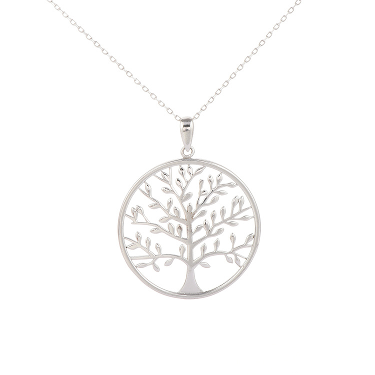 Keiyue OEM Design Men Tree of Life 925 Silver Necklace Pendant