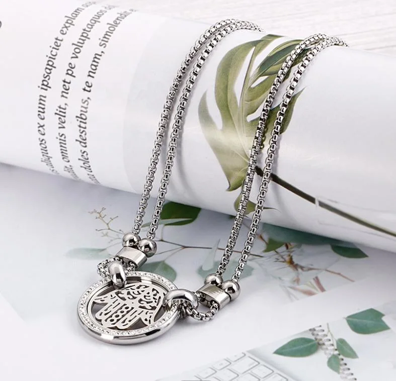 Hot Selling Women Tree of Life Pendant Stainless Steel Layered Necklace Jewelry