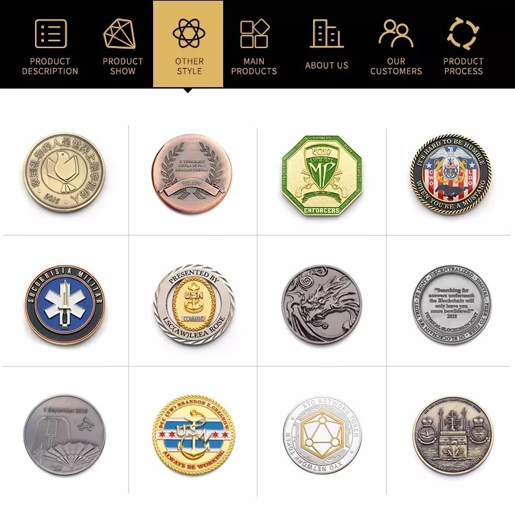 Manufactory Production Metal Souvenir Coins/Custom Coins