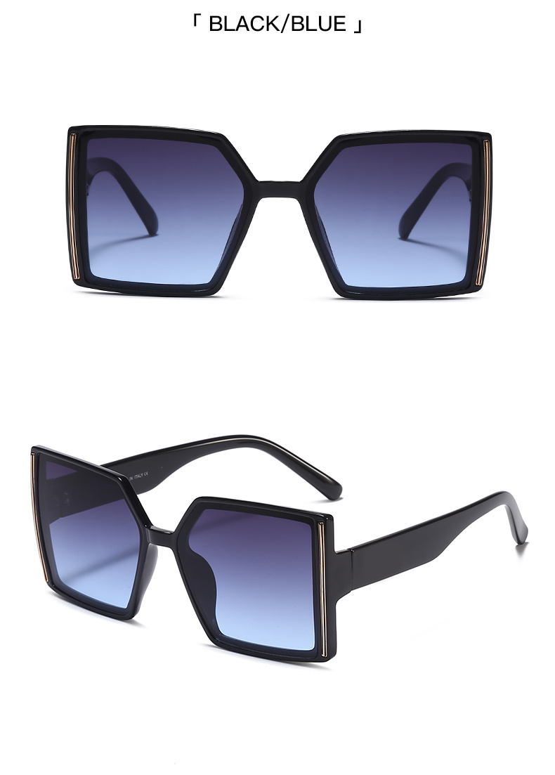 Wide Lens Spy Gold Chain Sunglasses for Women Brands 2021 Hidden Sunglasses