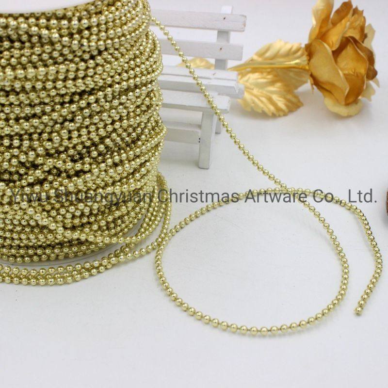 Christmas Beads Garland with Star Artificial Pearl Beads Chain Garland