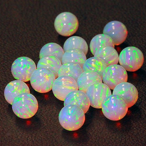 Hot Sale Colored Ball Shape Synthetic Opal Beads for Necklace