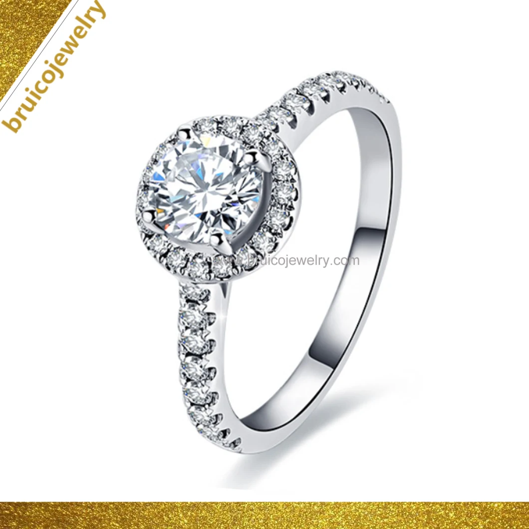 Fashion Jewelry Accessories 9K 14K 18K Gold Diamond Jewellery Wedding 925 Silver Ring