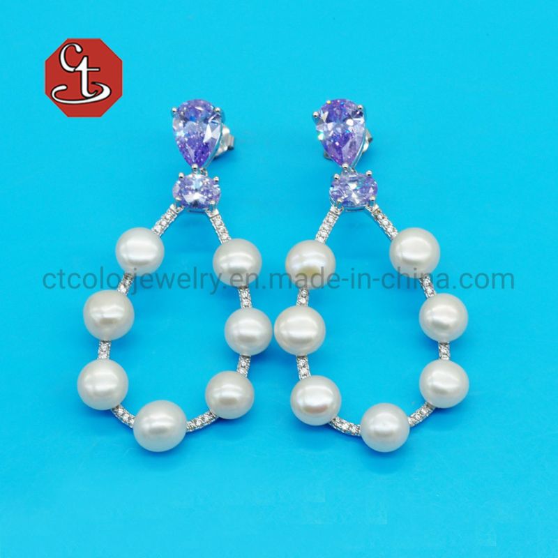 Fashion Korean Big Pearl Drop Earring Elegant 2019 Handmade Pearl Earrings for Women Wedding Party Jewelry Gift