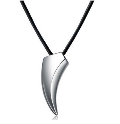Spike Necklace Stainless Steel Crescent Pendant Statement Necklace Men Custom Necklace