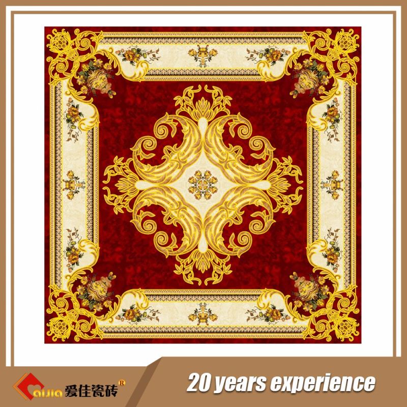 New Design Golden Polished Carpet Tile with 600X600mm (BDJ601559A)