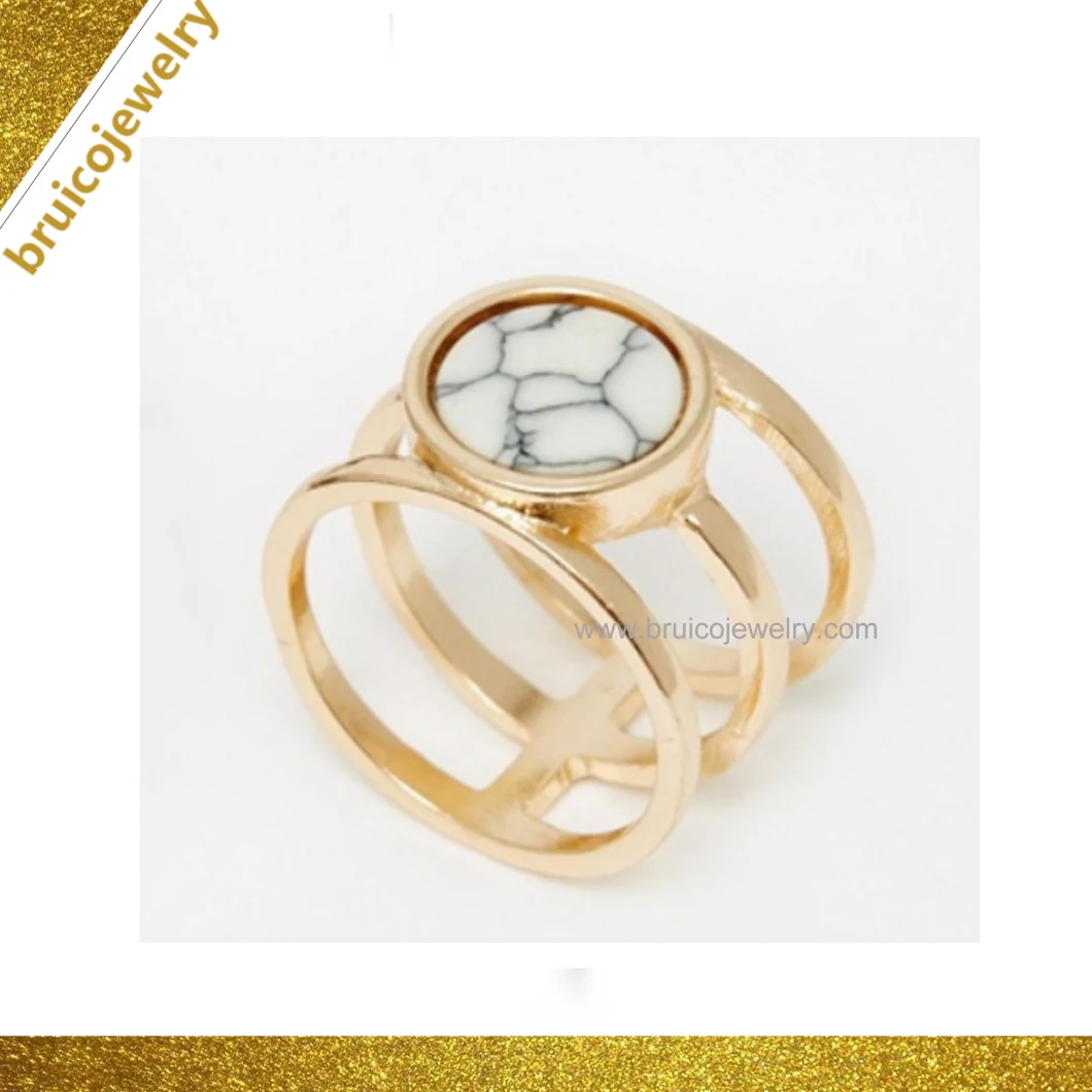 Classical 9K 14K 18K Yellow Gold Plated Hip Hop Jewelry Ring Gemstone Jewellery