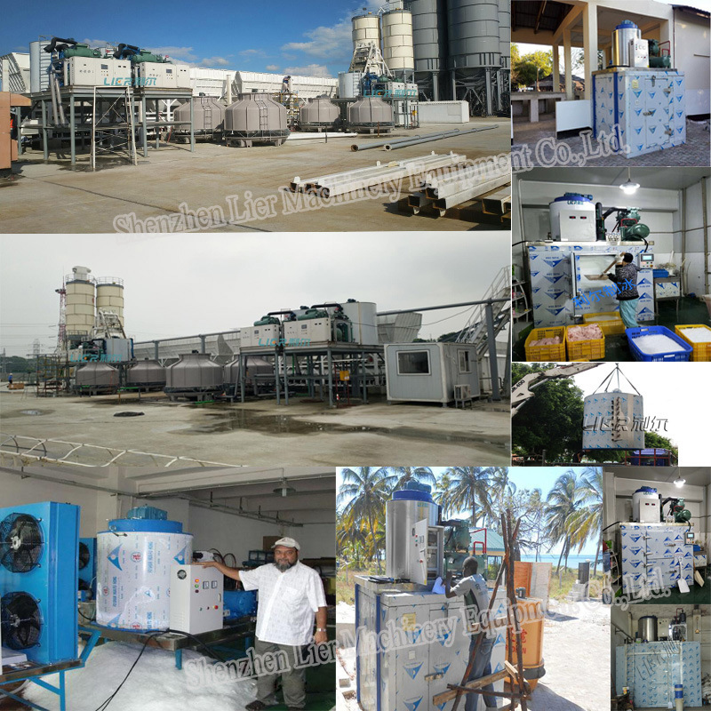 15tons Fresh Water/Sea Water Ice Flake Machine with PLC Control System
