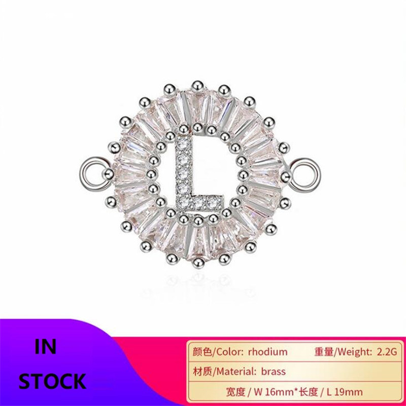 Initial Letter Charms 4 Colors Metal Alphabet Pendant for DIY Necklace Bracelet Jewelry