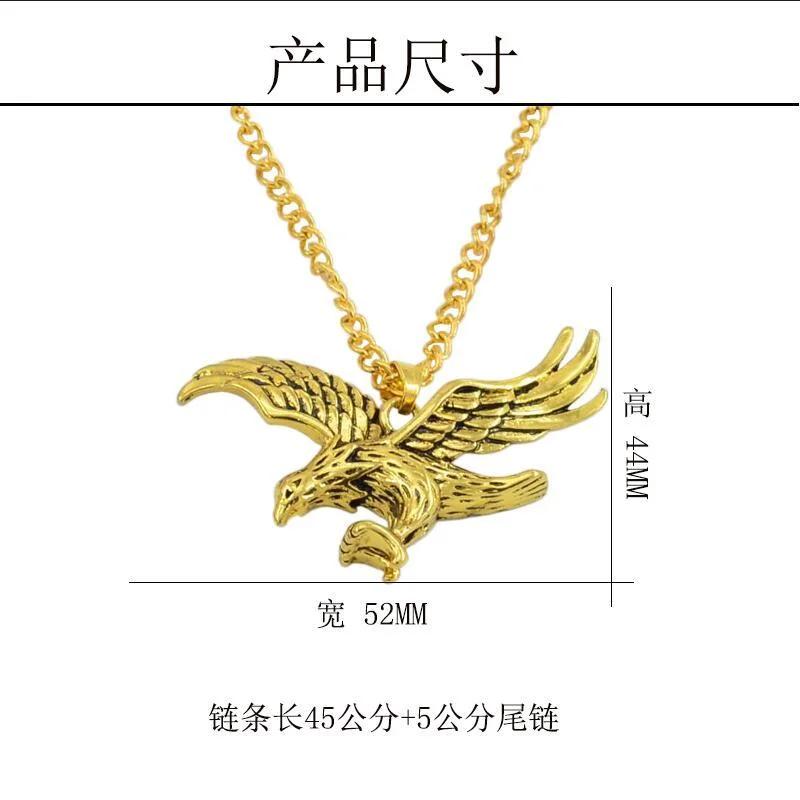 Hot Sale Return Fashion Retro Hawk Bird Pendant Jewelry Stainless Steel Necklace Man Necklace