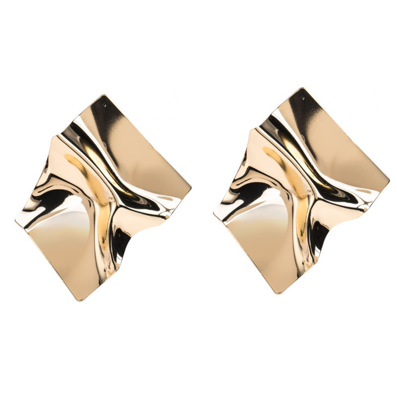 Ladies Big Gold Stud Trendy Earrings for Women Earrings Gold