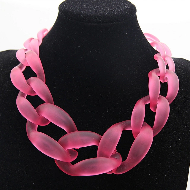 Fashion Necklace Resin Crude Chain Necklace Women Jewelry