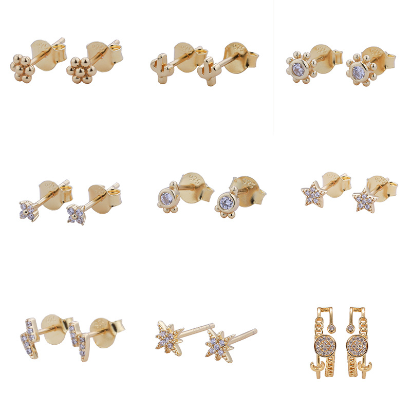 Fashion Korean Jewelry 18K Gold Plated Jewelry Cute Earrings Hoops Jewelry