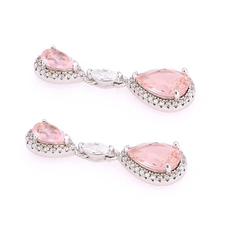 Pink Earrings 925 Silver Earrings Girls Earrings