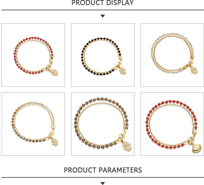 High Quality Fashion Jewelry Gold Red Bead Bracelet with Shell