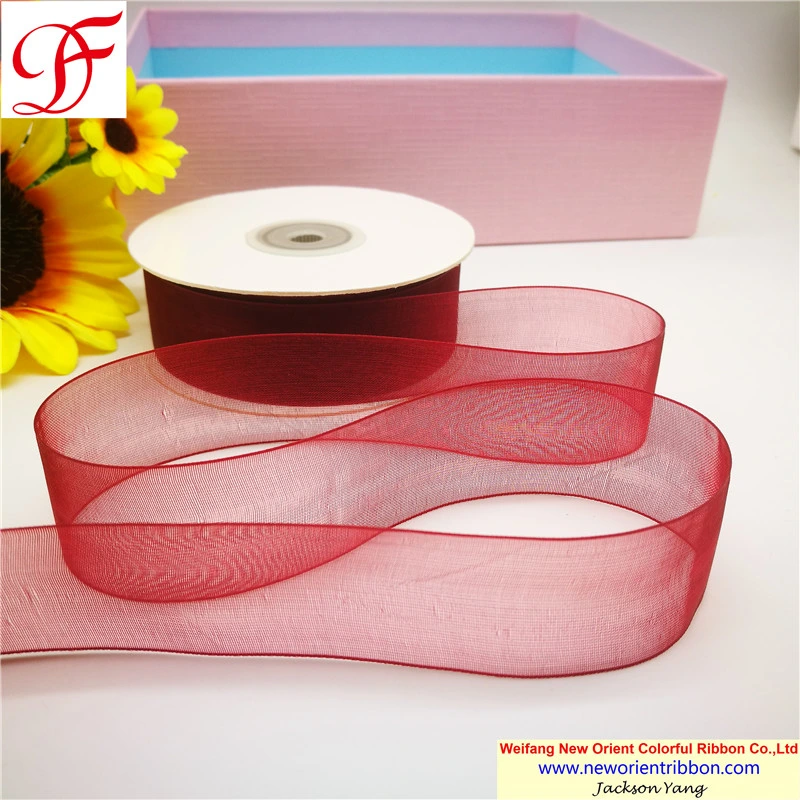 Foam Core Packing Nylon Sheer Organza Ribbon for Wedding/Accessories/Wrapping/Gift/Bows/Packing/Christmas Decoration