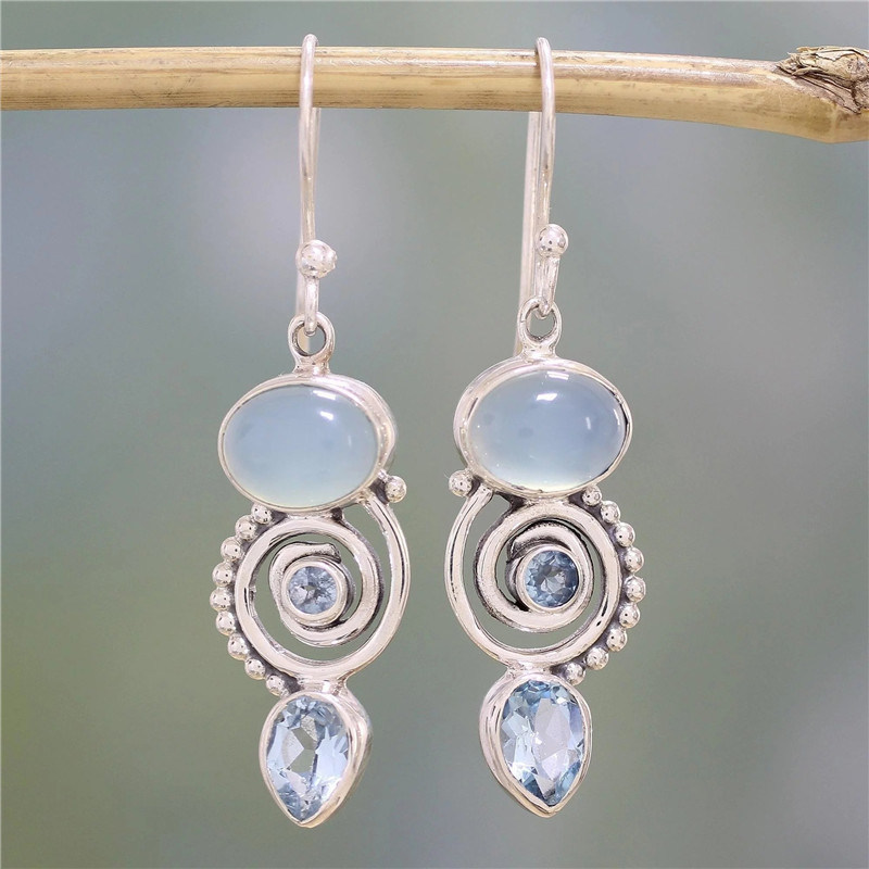 Aquamarine Jewelry Earrings Fashion Water Droplet Earrings