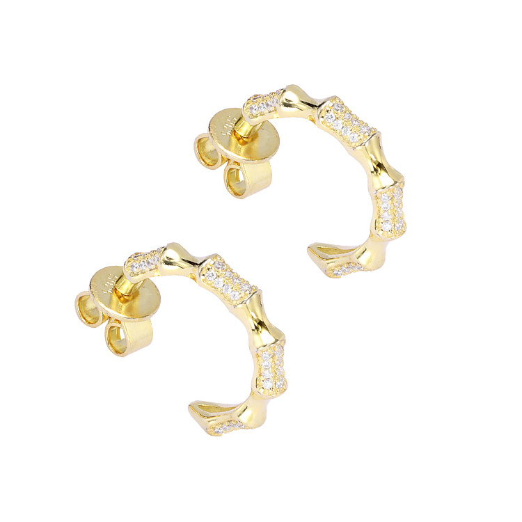 Circle Shape Earrings Yellow Gold Earrings for Women