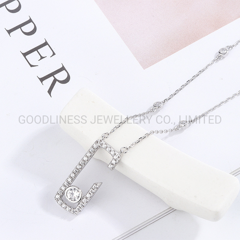Light Luxury 925 Sterling Silver G Letter Necklace Jewellery