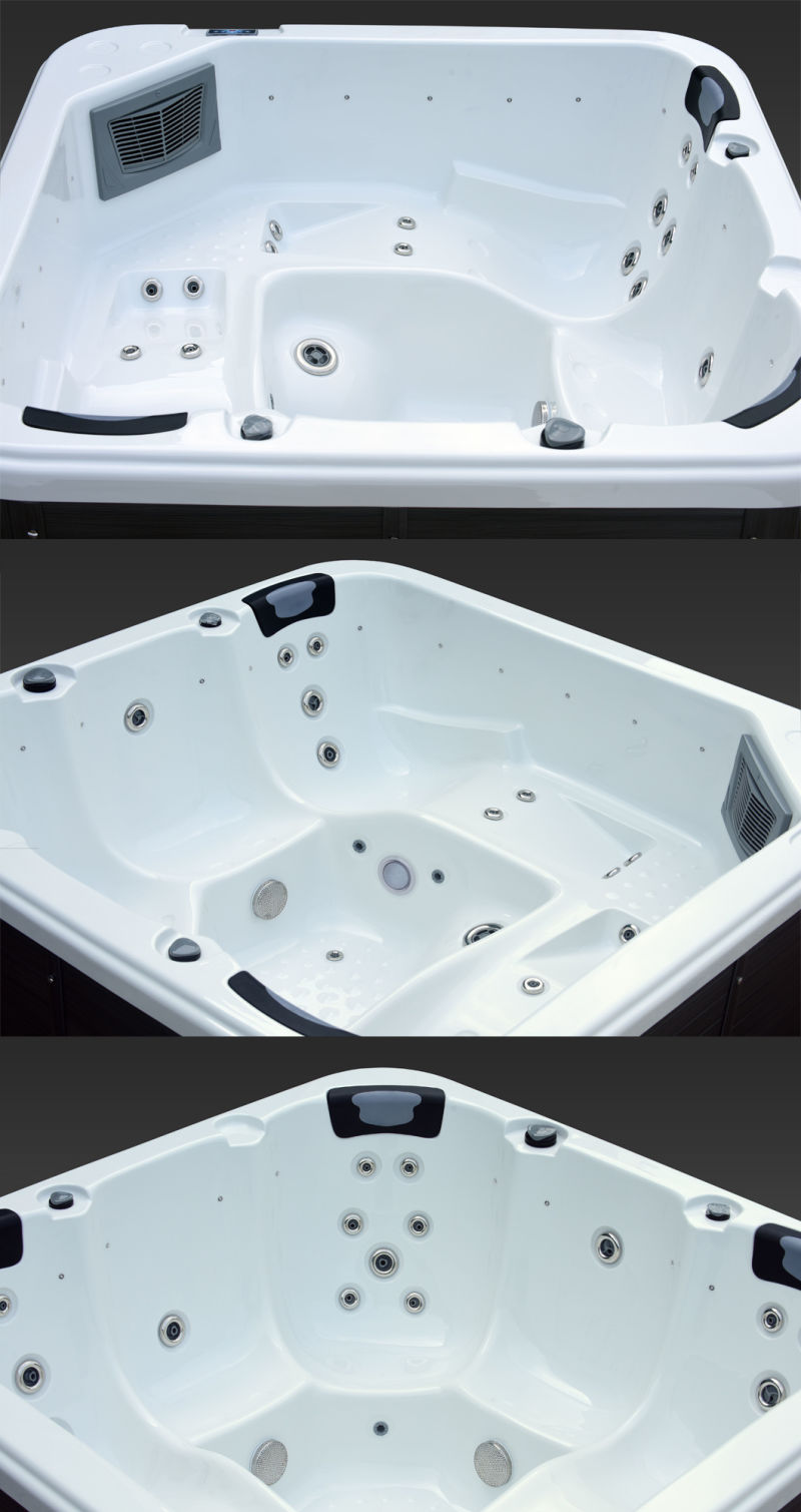 Two Lounge Cheap Indoor Jacuzzi Drop in Jacuzzi Tub Corner Whirlpool Bath Tub