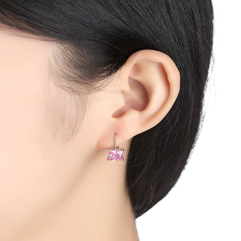 Simple Fashion Square Crystal Drop Earrings Women's Jewelry Gifts