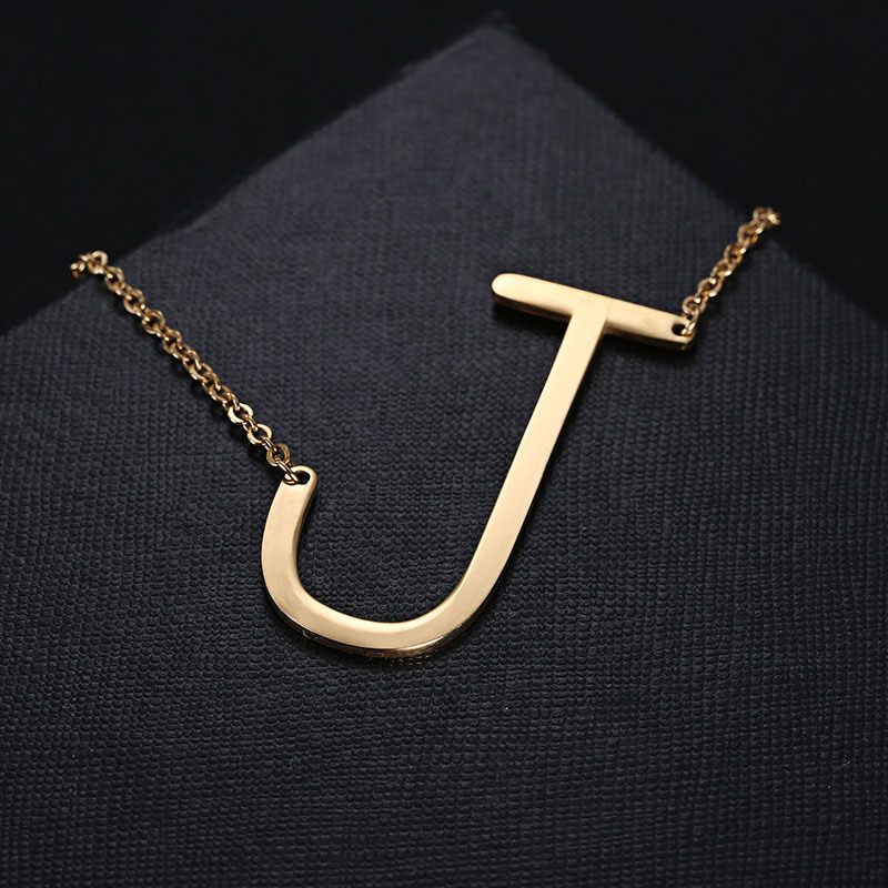Fashion Jewelry Stainless Steel English Letters Pendant Necklace for Clothes