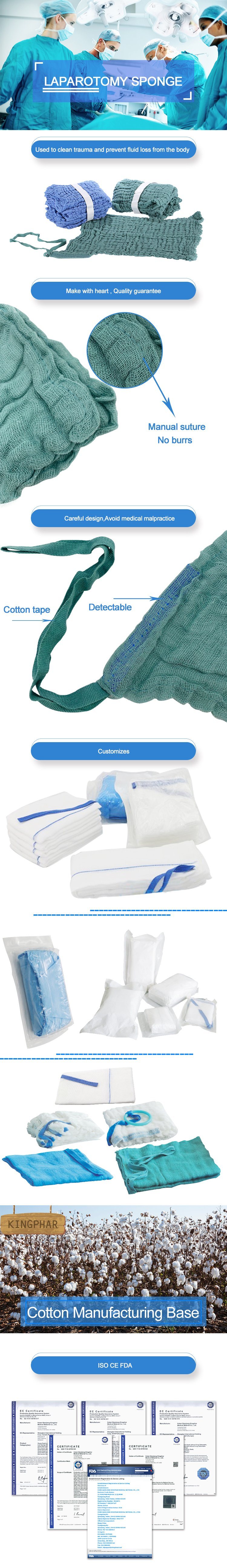 Prewashed Lap Sponge with Blue Loop Sterile Package 18 Inch by 18 Inch