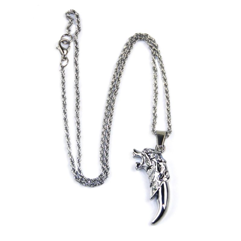 Popular Antique Silver Rectangle Metal Necklace for Men