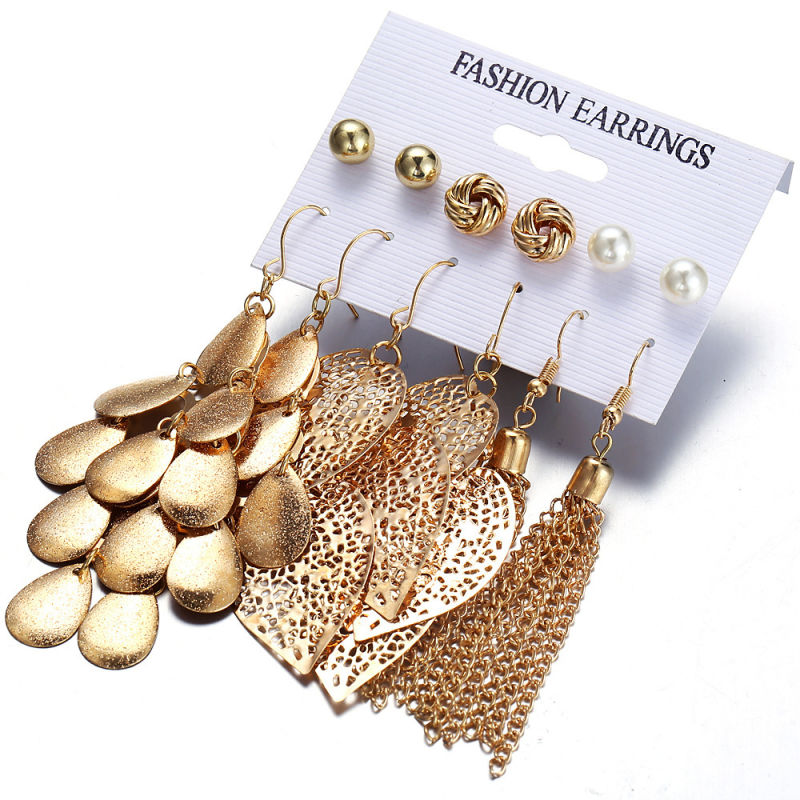 Latest Women Jewelry Cheap Price Alloy All Match Earring Sets