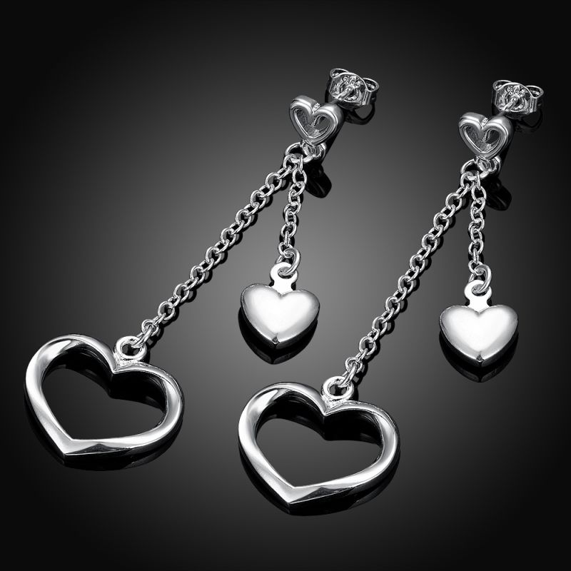 Fashion Jewelry Heart Tassels Earrings Wholsale Tasels for Silver Earrings