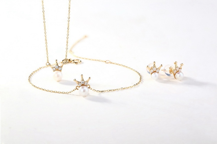 High Quality 14K Gold Natural Freshwater Pearl Chain Necklaces