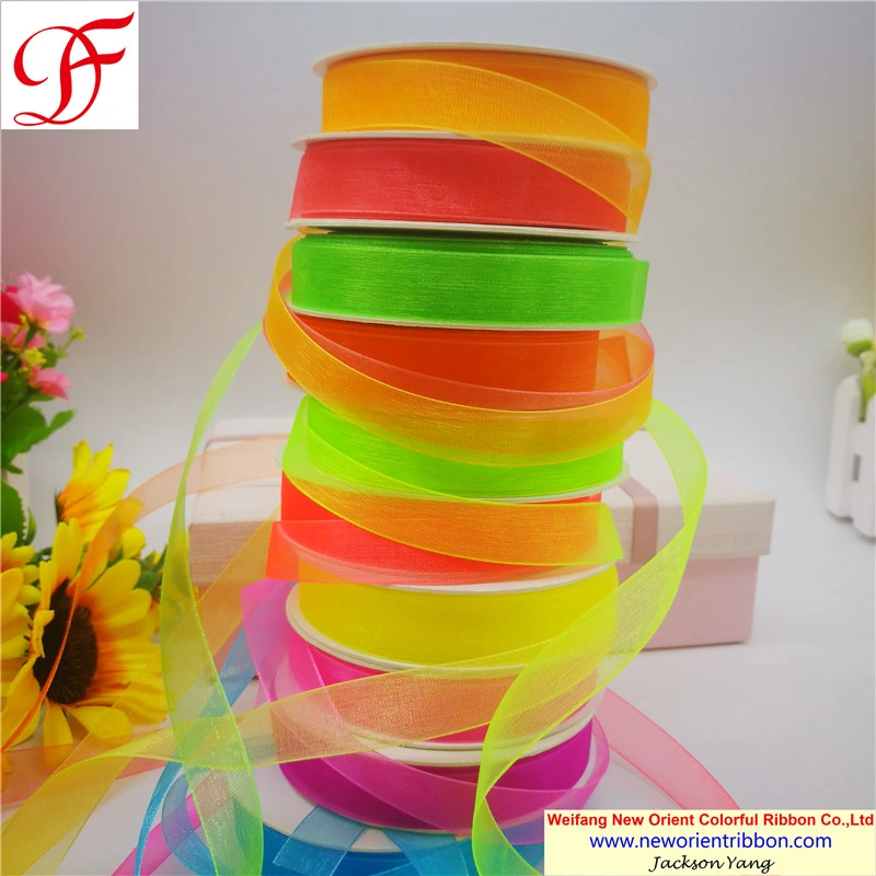 100% Nylon Sheer Organza Ribbon for Wedding/Accessories/Wrapping/Gift/Bows/Packing/Christmas Decoration