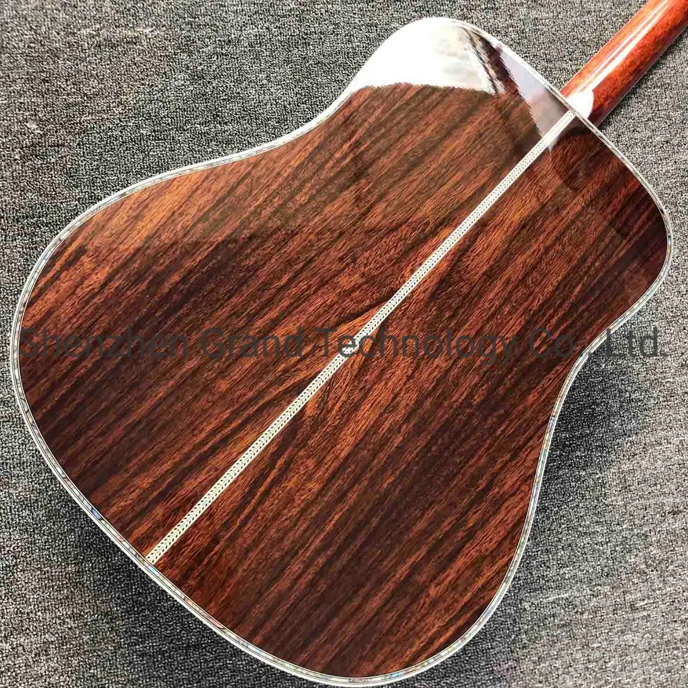 Custom Solid Top Rosewood Back Side Life Tree Inlay Acoustic Guitar